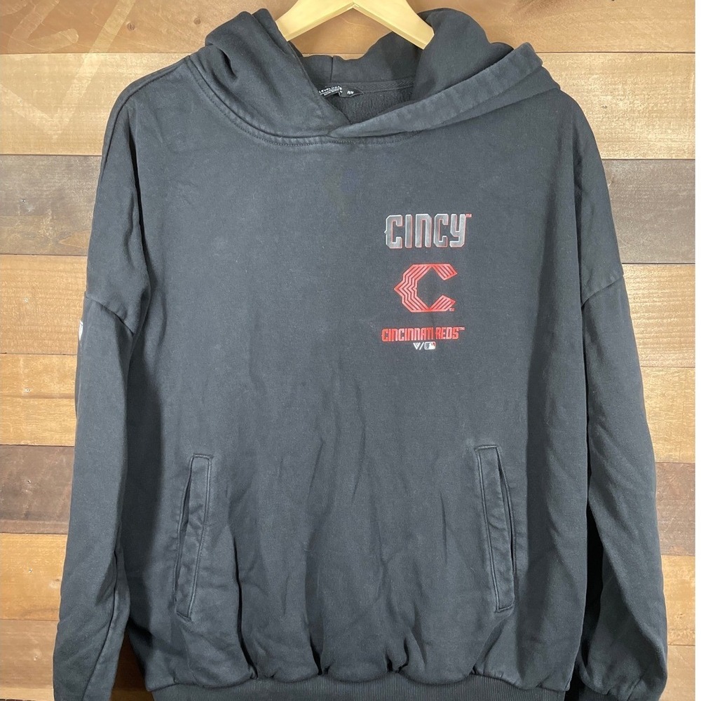 Levelwear Cincy Cincinnati Reds MLB Hoodie Sweatshirt Mens M/M Pullover